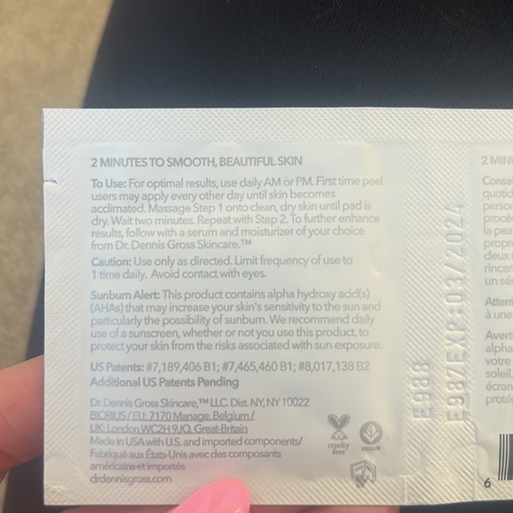 Dr Dennis Gross extra strength daily peel sample - Picture 5 of 5